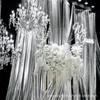 Luxe Zwart Goud Mat Bruilofts Achtergrond Doek met Elegante Heetdruk - Perfect voor Hotel Banketten en High-Class Decoraties.