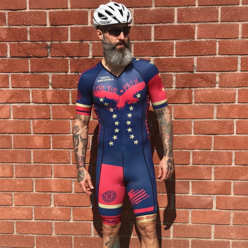 Men Women Triathlon Cycling Suit One-Piece Race Wear Winter Thermal Compression Outfit
