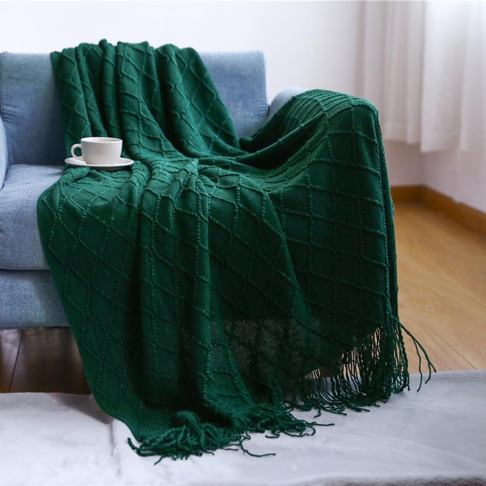 Tassel Summer Thin Throw Blanket Knitted Sofa Cover Blanket Office Air Conditioning Window Blanket Cozy Small Napping Throw Blanket For Home