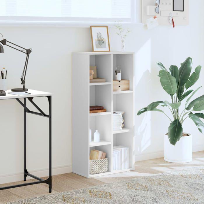 VidaXL Bookcase White 50x25x105 Cm Engineered Wood, Shelf, Bookshelf, Book Support, Storage Cabinet, 852789