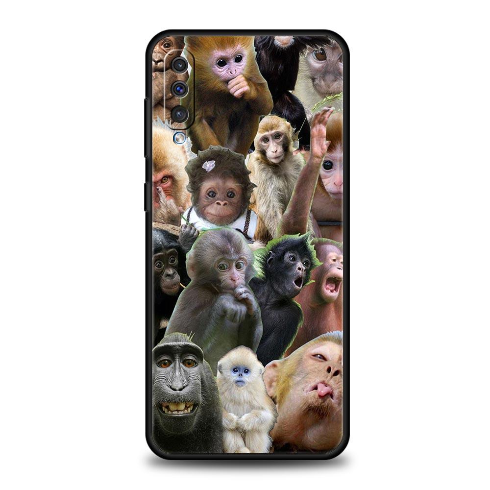 Phone Case For Samsung A56 A36 A26 A24 A12 A14 A16 A50 A70 A20E A10S A22 A40 A34 A54 A42 A52 5G A04s A06 Cover Cute Funny Monkey