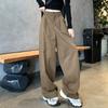 Women Khaki High Waist Loose Wide Leg Casual Hip Hop Cargo Pants
