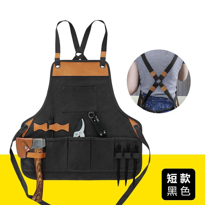 Heavy Duty Canvas Apron Gardening Woodworking Barber Crafting Unisex Workwear Japanese Style