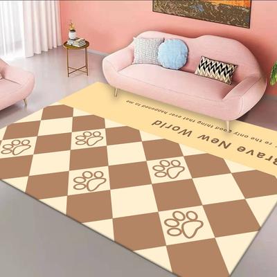 Verspielter Haustier-Print Bereichsteppich - Gemütlicher Wohnzimmerteppich für Sofa Couchtisch Schlafzimmer Bettseite Heimdeko Modisch und Schön