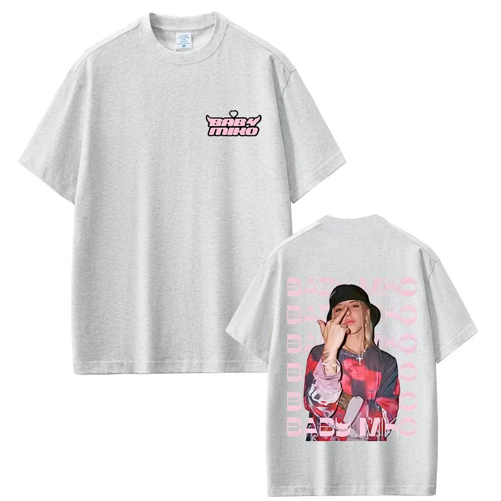 

Young Miko Baby Miko Merch T Shirts Unisex Women Hip Hop Fashion Short Sleeve Tshirt Male Casual Vintage pure Cotton Tshirts S