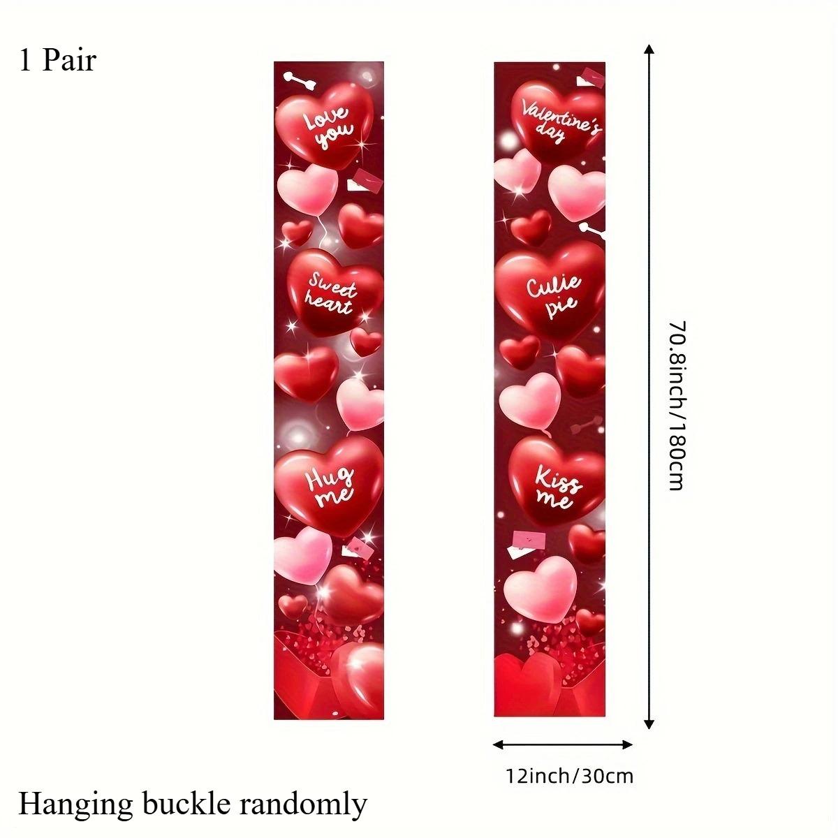 

2/4pcs Valentine S Day Polyester Porch Banners,12x70.8 inch Heart&Cupcake Design,Love Hanging Decor for Home,Wedding,Anniversary