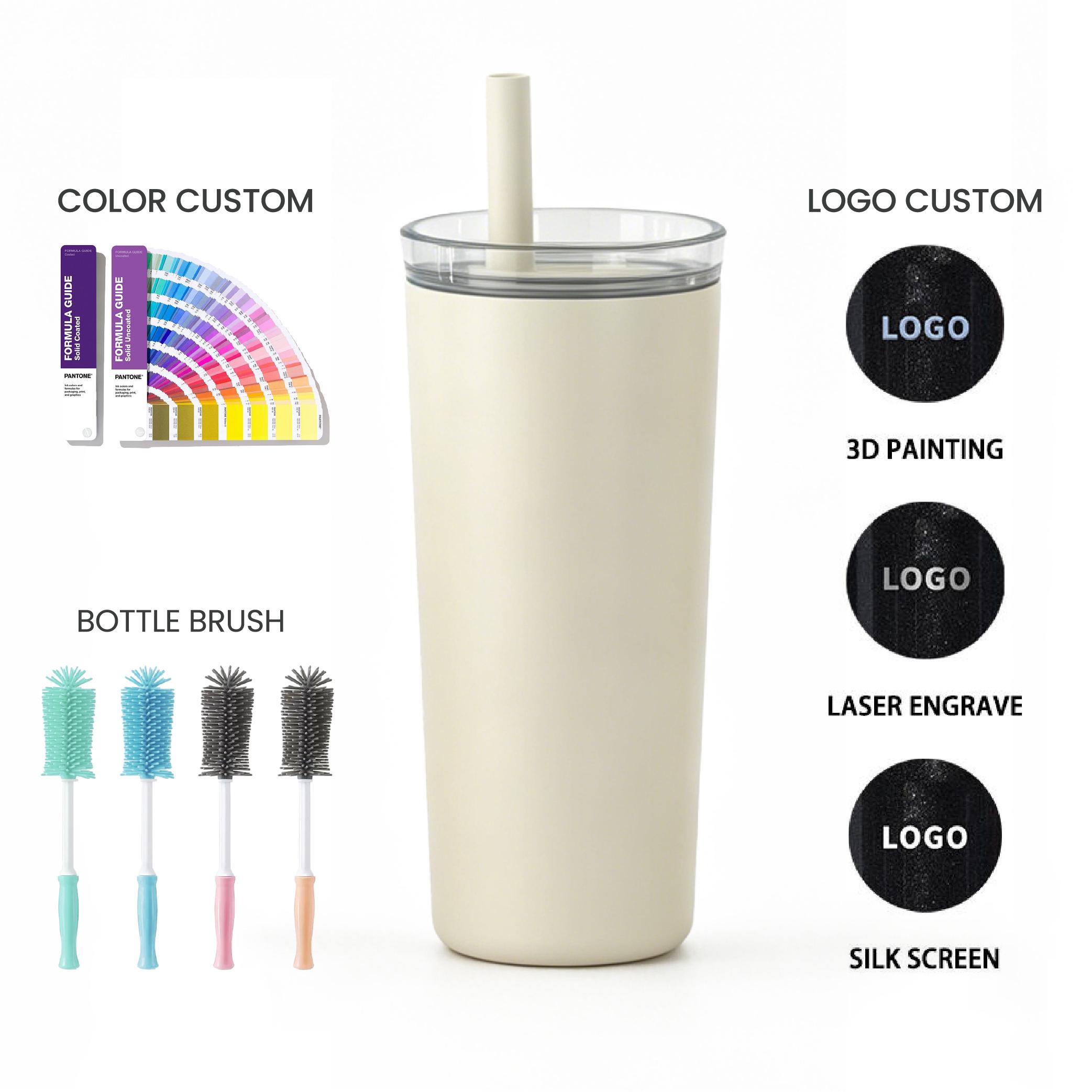 450/680/800ml Stainless Steel Insulated Tumbler with Detachable Straw Lid Leakproof & Customizable for Daily Use Coffee Mugs 450ml