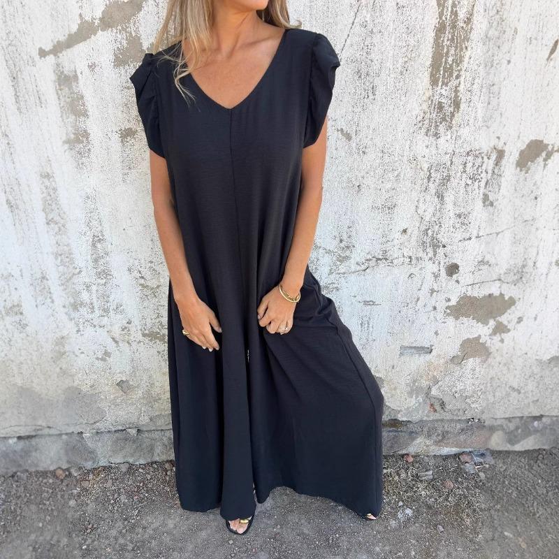 Women's Fashion Print Fly-sleeved Wide-leg Jumpsuit