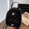 High-value Backpack Women's 2025 Summer New Fashion Diamond Chain Bag Foreign Style Travel Small Backpack