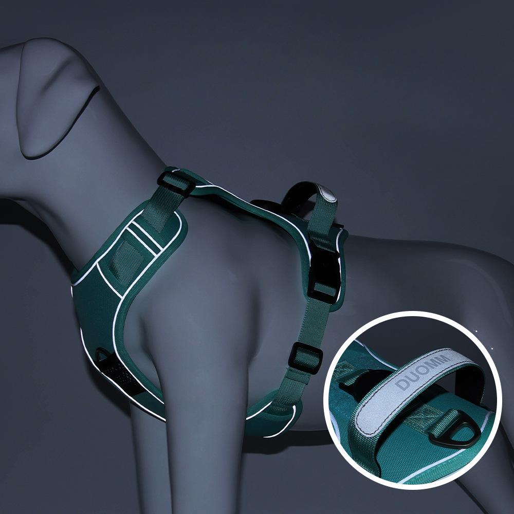 Neues Hundebrust- und Rückenteil für den Außenbereich, explosionsgeschützt, stoßfest und ausbruchsicher, Hundeleine, großes Hundebrust- und Rückenteil, reflektierend, verlustsichere Hundeleine