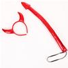 Halloween Devil Costume Kits Including Horn Headband Bowtie Tail Demons Dress Up Outfit Halloween Cosplays Party Props