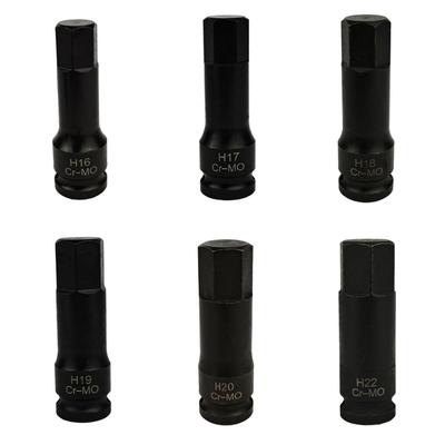 Solide Integrierte Sechskant-Stecknüsse Geeignet für Druckluftwerkzeuge 4 mm bis 10 mm Ergonomisches Design für Mechaniker