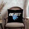 Logo M-Mr cool Beast Cushion Cover Car Throw Pillow Case For Sofa Car Christmas Gift 40x40cm 45x45cm