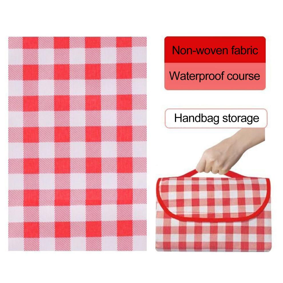 Hariumiu Outdoor Picnic Blanket Large Waterproof Non-Woven Fabric Picnic Mat Foldable Camping Beach Mat Portable Lightweight Picnic Supplies
