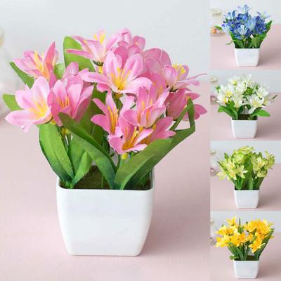 Künstliche Lilie, Blumenpflanze, Zuhause, Garten, Büro, Café, Hochzeit, Party, Bonsai-Dekor