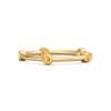 Citrine Bezel Station Contemporary Minimalist Ring - 925 Sterling Silver Gold Vermeil