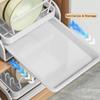 Sliding Dish Rack Kitchenware Storage Shelf Kitchen Dish Drying Rack Cabinets Organizer with Chopstick Barrel Storage Basket