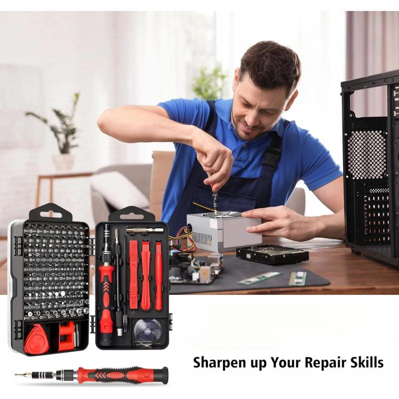 115 in 1 Präzisionsschraubendreher-Set Professionelles magnetisches Reparaturwerkzeug-Set für Telefon, Computer, Uhr, Laptop-Reparatur