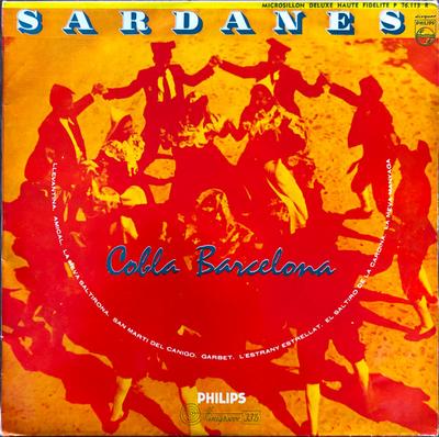 Disc 10 inch COBLA BARCELONA - Sardane P76113R Philips Franța Folk Folosit
