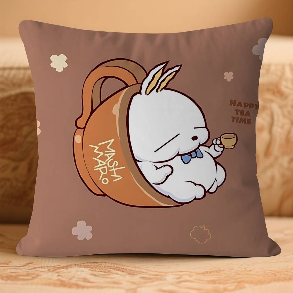MashiMaroS Anime Cartoon Pillow Case Removable Washable Cushion Cover – All-Season Soft Linen