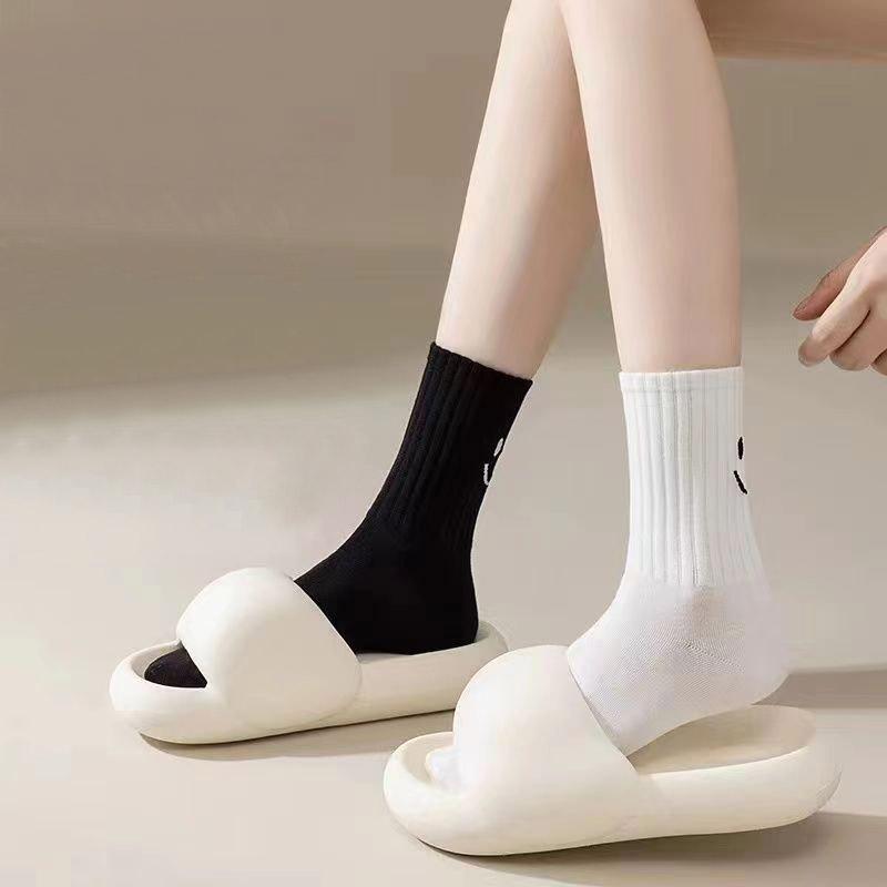 5pairs Dopamine-Ins Fashionable Cute College Style Mid-Calf Socks