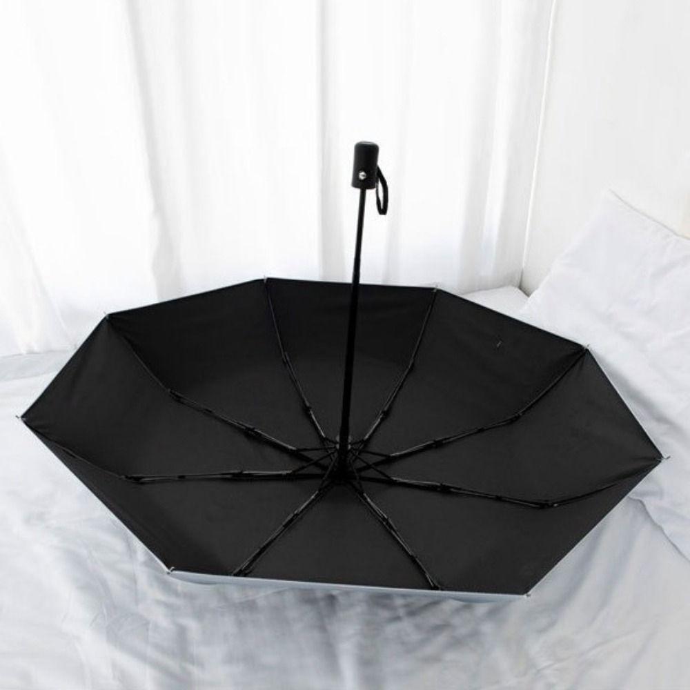UV Protection Polka Dot Umbrella Black Coated Dual Use Umbrella Automatic Umbrella  Outdoor