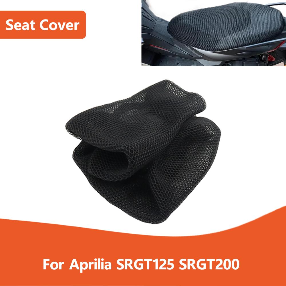 For Aprilia SRGT125 SRGT200 SRGT 125 200 Motorcycle Accessories 3D Mesh Fabric Cushion Waterproof Protection Seat Cover