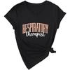 Jkuybce Respiratory Therapy T Shirt Retro RT Nurse Casual Long Sleeve Shirt Women Crewneck Therapist Assistant Pullover Shirt