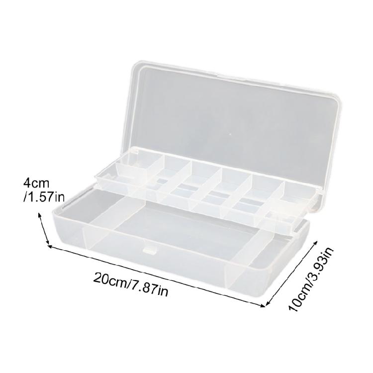 Adjustable Temperature Resistant Fishing Tool Organizers Double Layer Fishing Baits Storage Case with Secure Latches