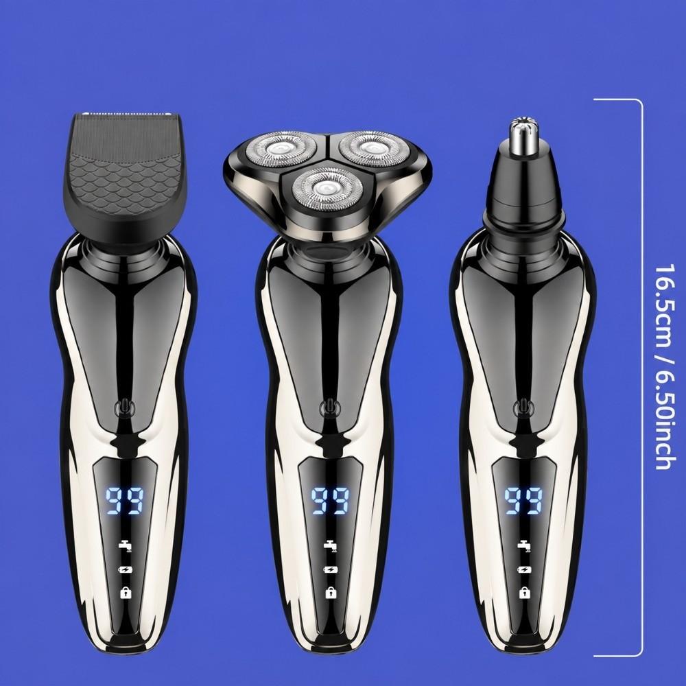 LCD Display Beard Trimmer Whole Body Washable Hair Clipper 4 In 1 Shaver  Hair Cutting