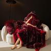 G5Z Luxus-Kunstfuchsfell-Decke - Extra dicke Winter-Raschel-Tagesdecke