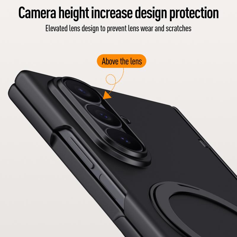 For Samsung Galaxy Z Fold 7 Case Luxury for Magsafe Ring Stand Magnetic Protective Cases for Samsung Z Fold7 Fold7 Back Cover