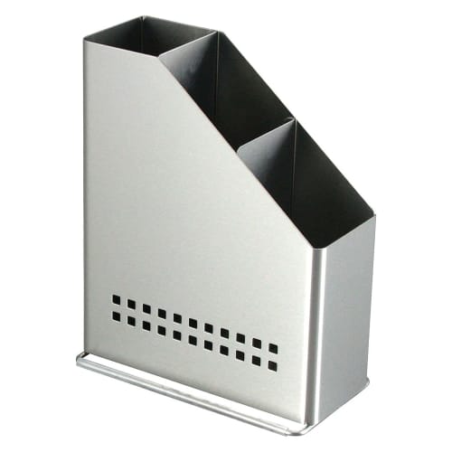 Shimomura Kihan Kitchen Tool Stand: Organizes tools by size. [Made in Japan] Includes dividers for height-adjustable storage. Disassembles and washes