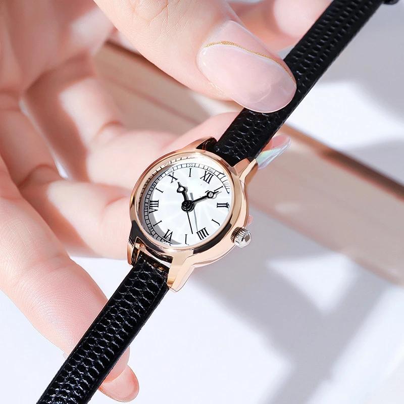 Luxury Student Watch Leather Belt Small Plate Women's Retro Quartz Wristwatch Simple Watches Dropshipping Relojes Para Mujer