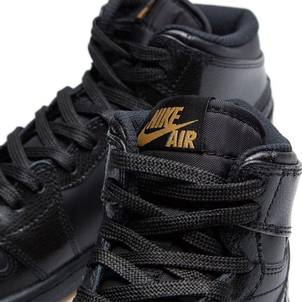 Air Jordan 1 Retro BG 'Black Gum' (Unisex) Black / Black-Gum Light Brown Kids' Basketball Shoes 575441 020