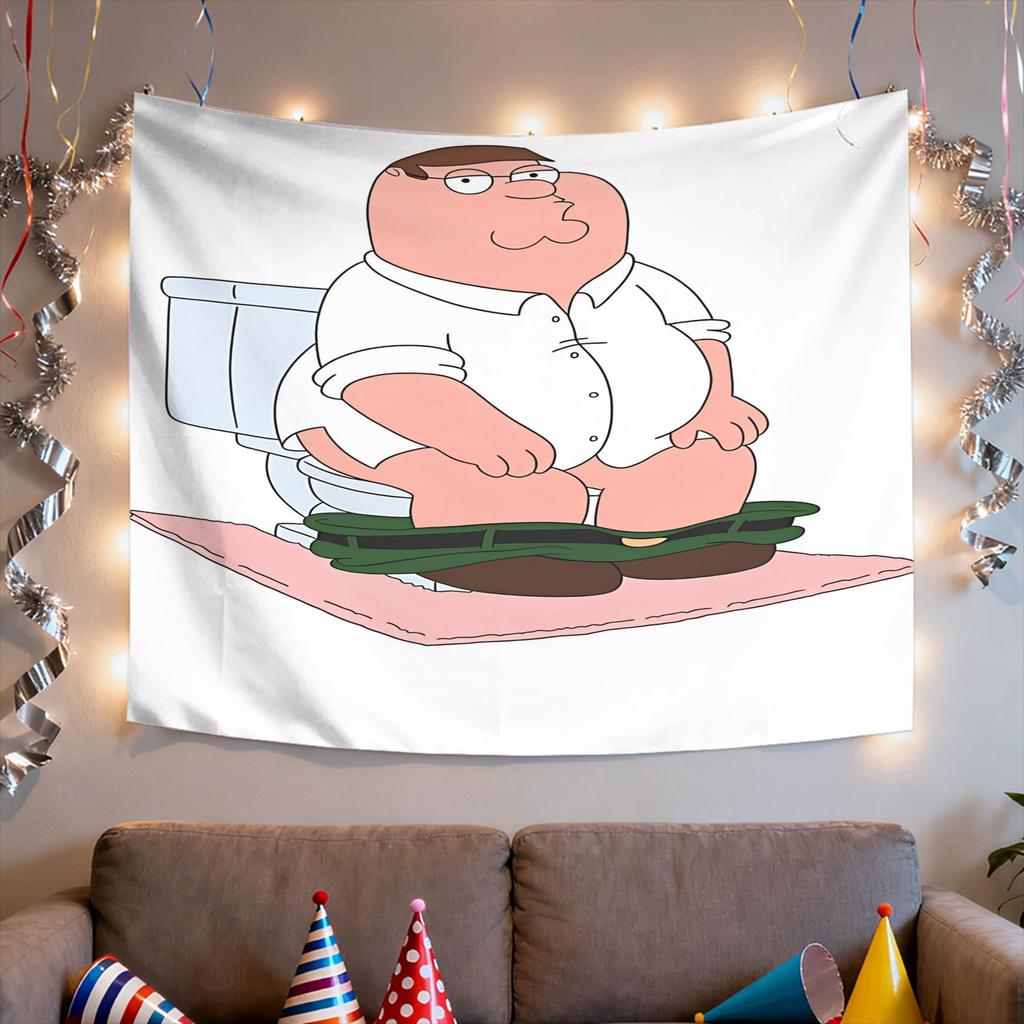 Toilet Seat Funny Tapestry Parody Home Name Scene Printing Hanging Cloth Living Room Background Wall Room Decoration