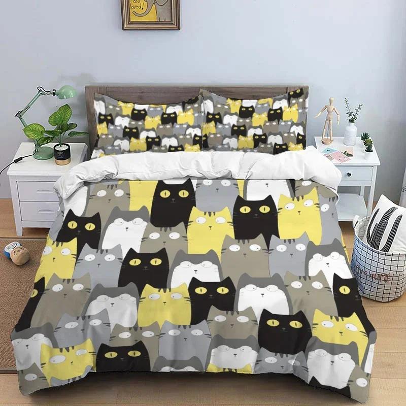 Luxury New 3D Print Cartoon Animals Bedding Sets New Greek Key Meander Duvet Cover Sets Bed Linens Queen King Modern Geometric