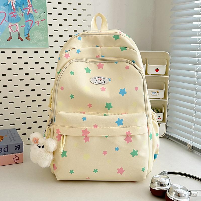 School Bag New High-value College Style Fresh and Sweet Cute Star Backpack Junior High School Students Lightweight Large-capacity Backpack
