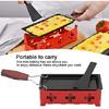 Cheese Raclette Stove Set, Carbon Steel Portable Non-stick Cheese Raclette Rotaster Baking Tray Stove Set Home Kitchen Grilling Tool Mini Raclette
