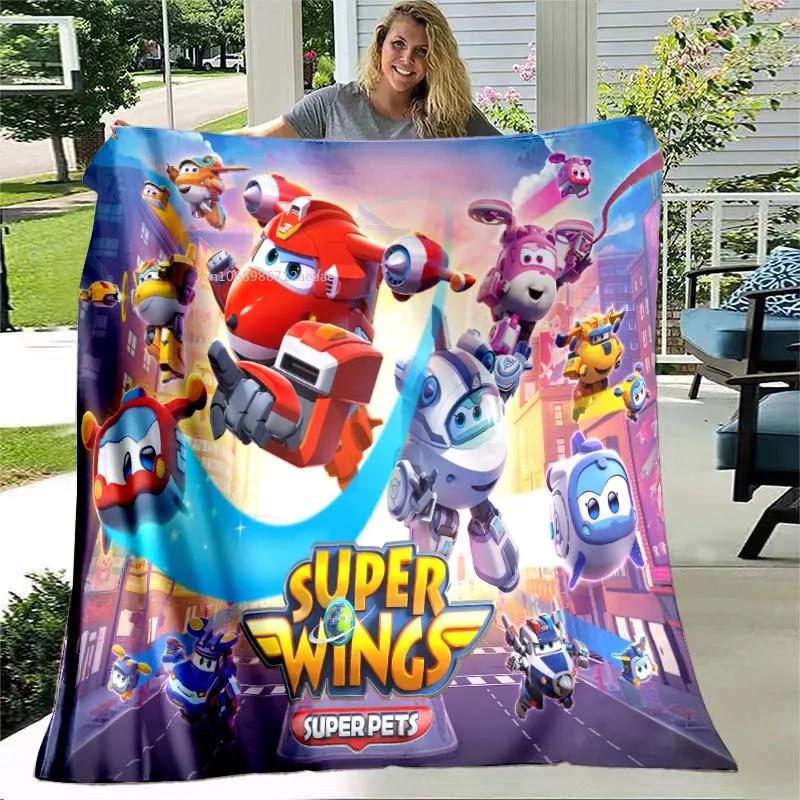 

Super Wings Blanket Cartoon Child Flannel Throw Blankets Micro Fleece Cozy Plush Covers for Bed Car and Home Decoration 100cmx150cm