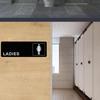 Clear Acrylic Restroom Sign Durable Bathroom Marker Easy to Clean Washroom Directional Signs for Public Places