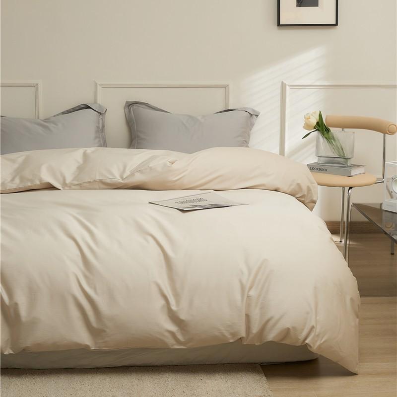 Nordic 100% Cotton Solid Color Duvet Cover or Sheet or Flat Bed Cover Simple Bedding Set Pillowcase Bedclothes Bedding
