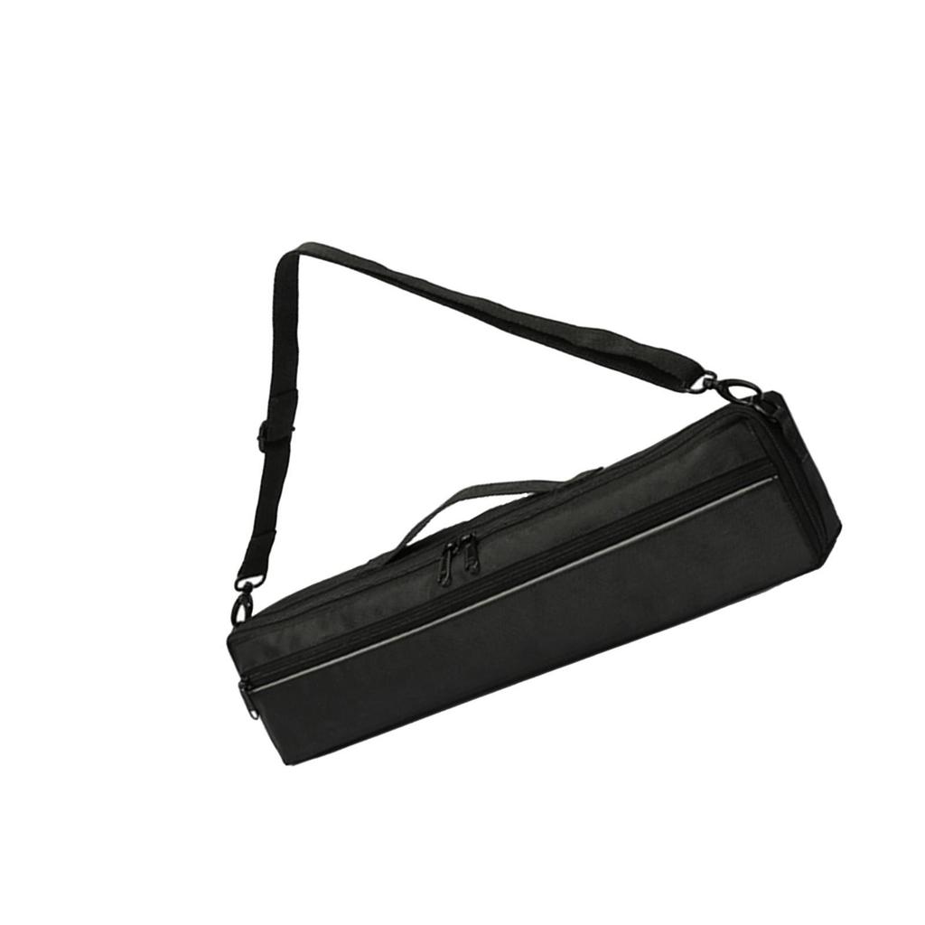 Durable Canvas 17 Holes Flute Bag Accessories Large Capacity Plush Interior Carrying Case for Everyday Use