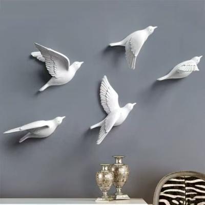 Uccello 3D in Resina da Appendere al Muro – Simpatico Decoro Uccello per Soggiorno, Camera da Letto e Corridoio