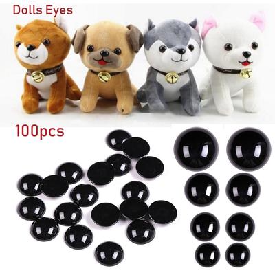 Kids 3-12mm Plastic Bears Needle Felting Dolls Accessories Animals Puppets Making Black Safety Eyes