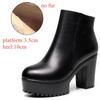 8cm 10cm Small Size 33-43 Thick Bottom Platform Shoes Ankle Boots with Fur 2025 Block High Heels Genuine Leather Boots Office