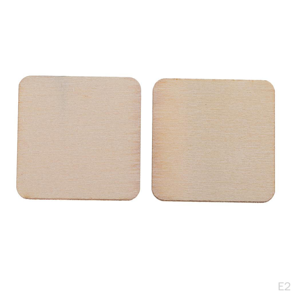 100 Pieces Unfinished Wood Blank