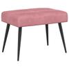 Button Tufted Bench Pink 60 X 40 X 45 Cm Velvet