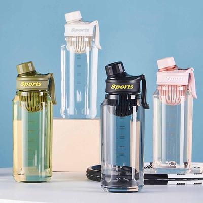 Sport-Wasserflasche mit Griff, Tragbarer Plastikbecher für Schüler, Sommer-Wasserkanister für Outdoor-Fitness, Stilvolles Design