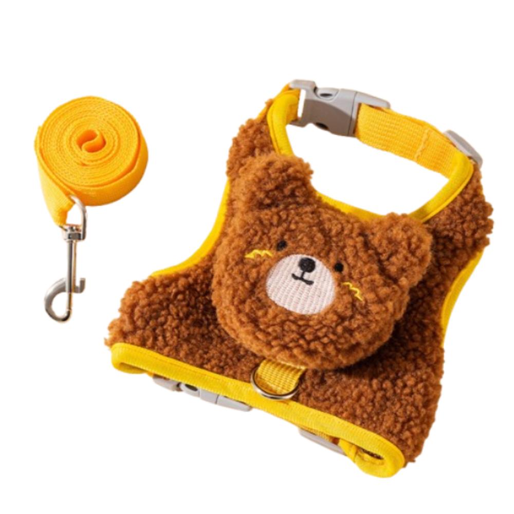 

Breathable Dog Collar Harness Soft Fleece Cat Vest Backpack Pet Cat Accessories S